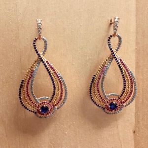 925K Sterling Silver With CZ Earrings